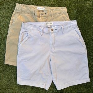 Lot of 2 Devil Dog Dungarees Chino Shorts Cotton Canvas Classic Khaki Grey 32